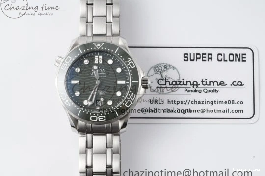 0406 Seamaster Diver 300M ZF 1:1 Best Edition Green Ceramic Green Dial on SS Bracelet A BestValue 7825